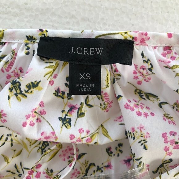 J Crew Reimagined Pink Floral Cottagecore Peasant Top Blouse XS NEW - Picture 2 of 9